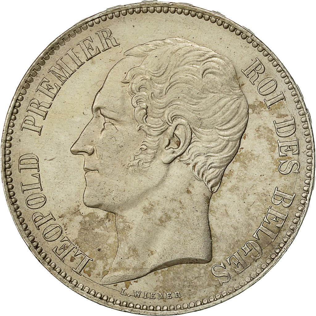 Coin, Belgium, Leopold I, 5 Francs, 5 Frank, 1851, MS(60-62), Silver, KM:17