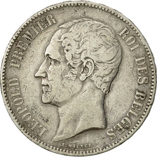 Belgium, Leopold I, 5 Francs, 5 Frank, 1851, VF(30-35), Silver, KM:17