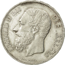 Münze, Belgien, Leopold II, 5 Francs, 5 Frank, 1868, SS+, Silber, KM:24