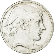 Belgium, 50 Francs, 50 Frank, 1954, AU(50-53), Silver, KM:136.1