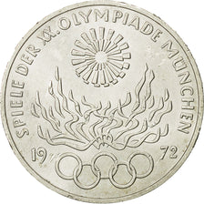GERMANY - FEDERAL REPUBLIC, 10 Mark, 1972, Hamburg, AU(50-53), Silver, KM:134.1