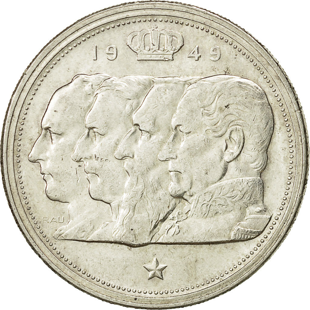 Coin, Belgium, 100 Francs, 100 Frank, 1949, AU(55-58), Silver, KM:138.1