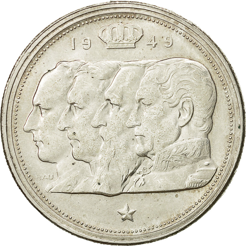 Coin, Belgium, 100 Francs, 100 Frank, 1949, AU(55-58), Silver, KM:138.1