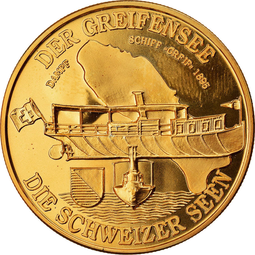 Switzerland, Medal, Der Greifensee, Die Schweizer Seen, MS(64), Copper-Nickel