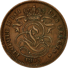 Coin, Belgium, Albert I, 2 Centimes, 1905, EF(40-45), Copper, KM:36