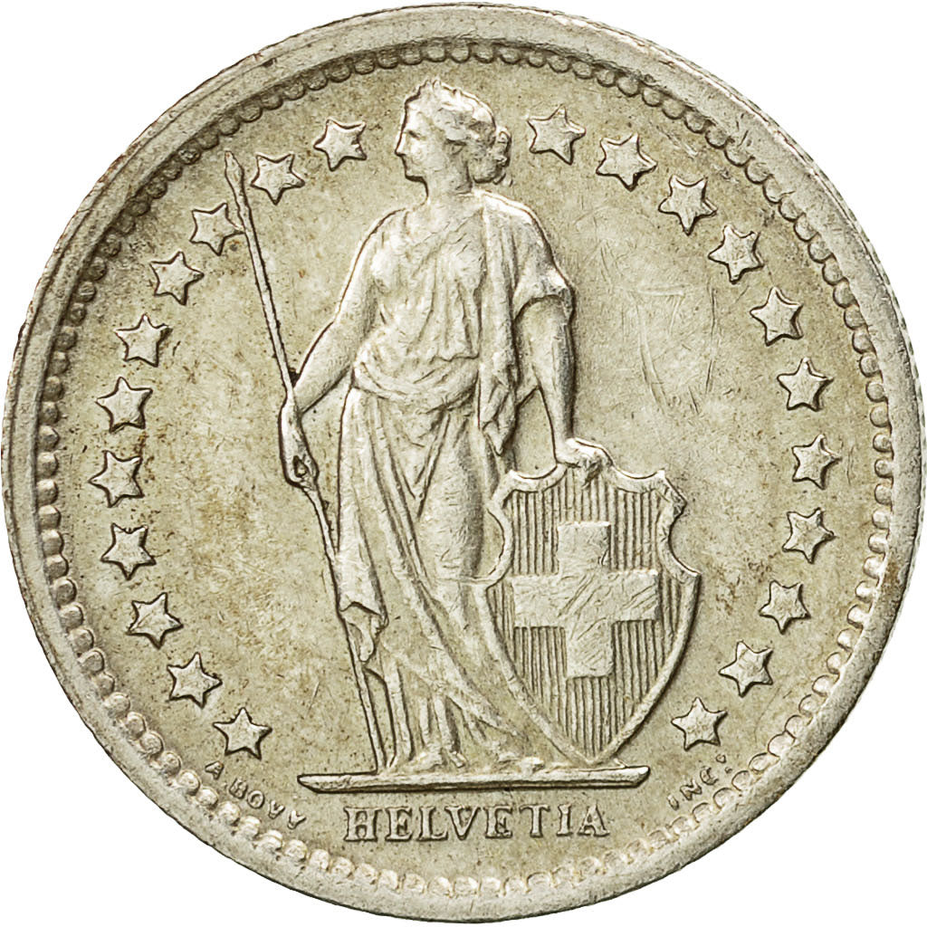 Coin, Switzerland, 1/2 Franc, 1966, Bern, AU(50-53), Silver, KM:23