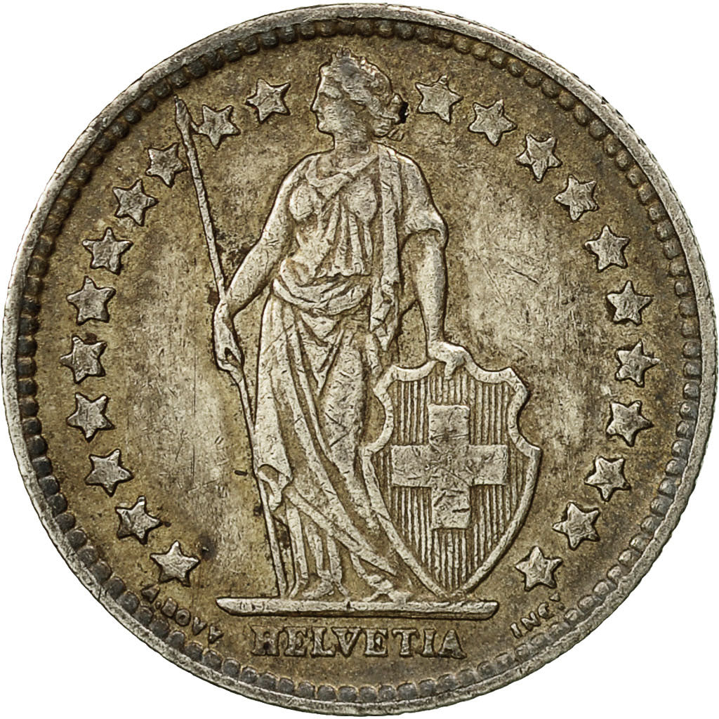 Switzerland, 1/2 Franc, 1940, Bern, AU(50-53), Silver, KM:23