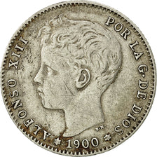 Monnaie, Espagne, Alfonso XIII, Peseta, 1900, Valencia, TTB, Argent, KM:706