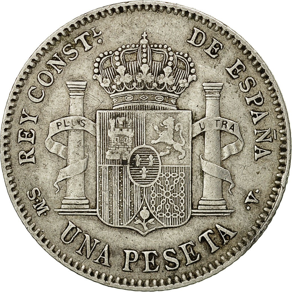 Monnaie, Espagne, Alfonso XIII, Peseta, 1900, Valencia, TTB, Argent, KM:706