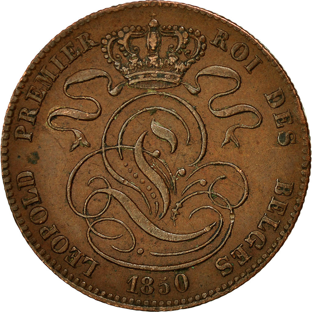 Coin, Belgium, Leopold I, 5 Centimes, 1850, AU(50-53), Copper, KM:5.1