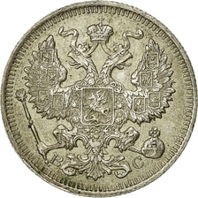 Russia, Nicholas II, 20 Kopeks, 1914, St. Petersburg, AU(50-53), Silver,KM 22a.1