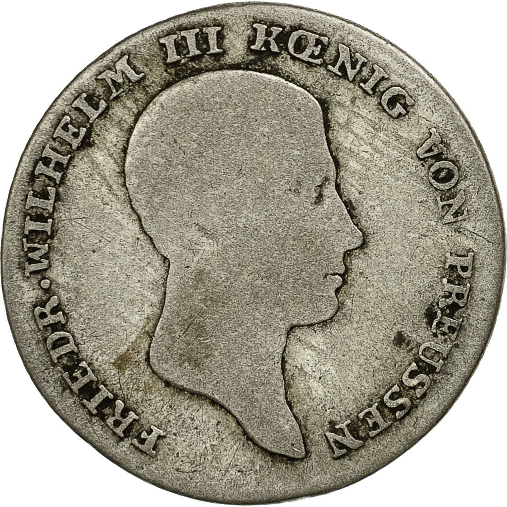 Coin, German States, PRUSSIA, Friedrich Wilhelm III, 1/6 Thaler, 1814, Berlin