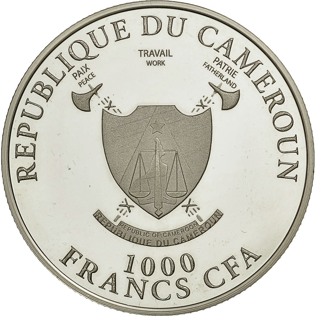 Cameroon, 1000 Francs, 2012, MS(65-70), Silver