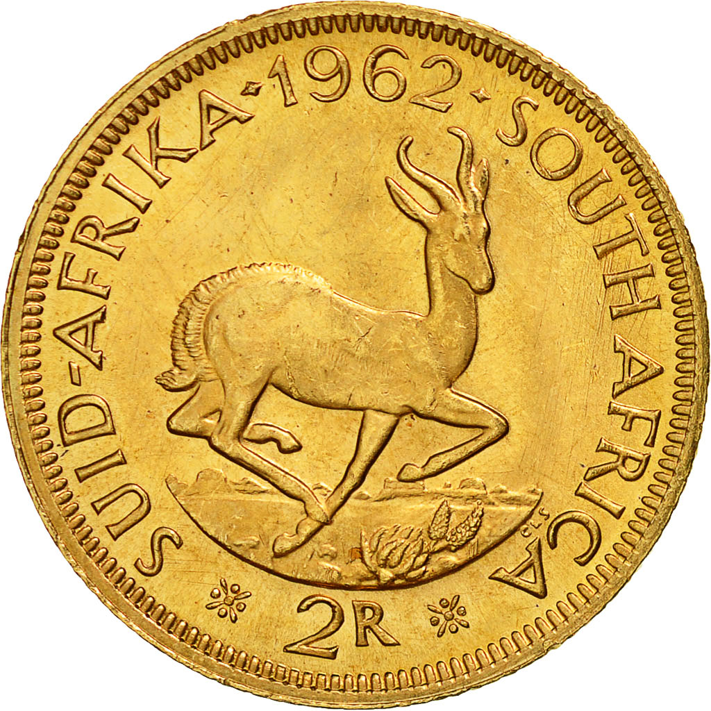 Coin, South Africa, 2 Rand, 1962, MS(63), Gold, KM:64