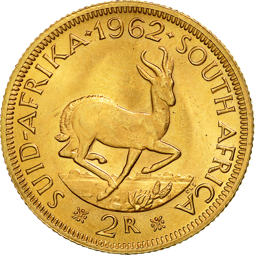 Coin, South Africa, 2 Rand, 1962, MS(63), Gold, KM:64