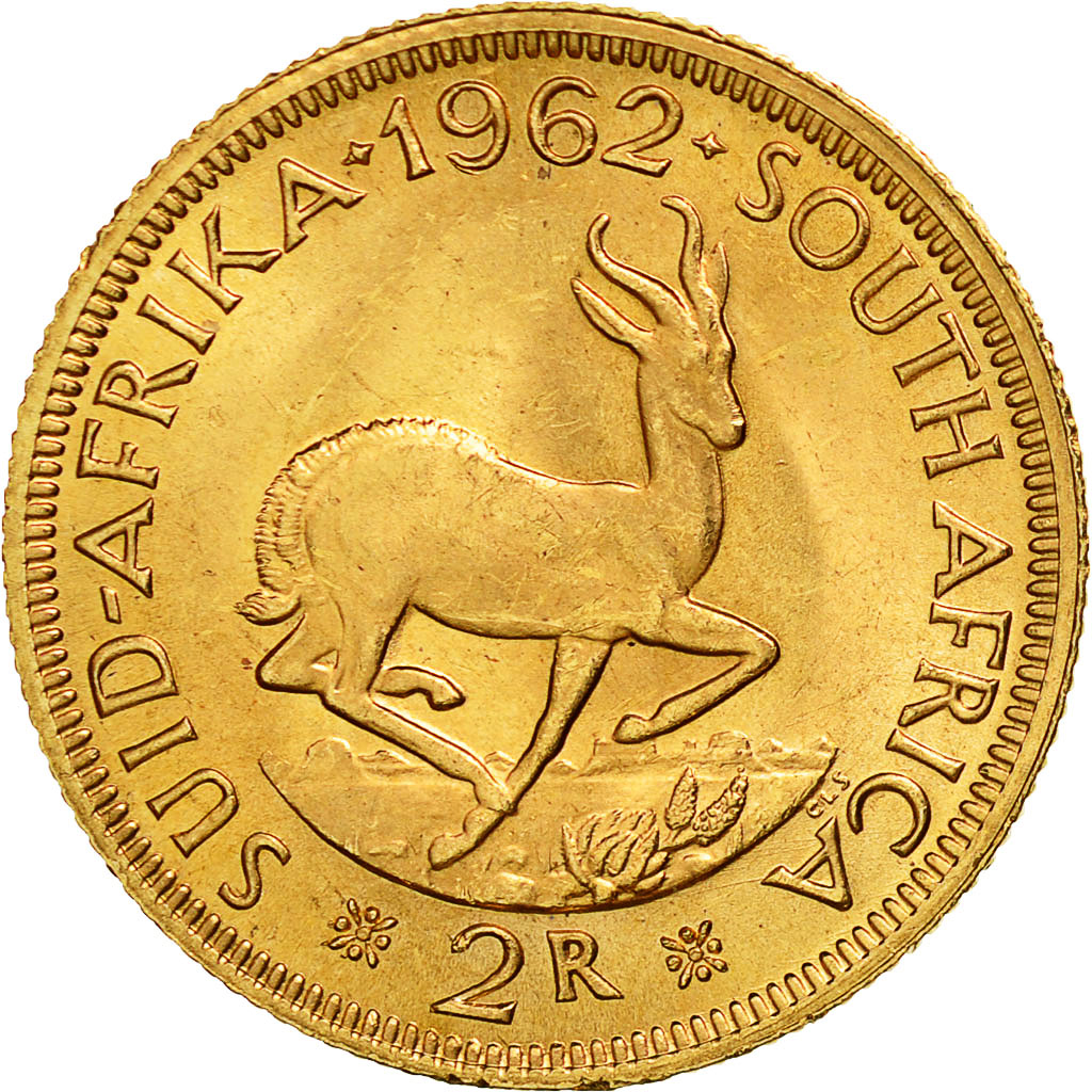 Coin, South Africa, 2 Rand, 1962, MS(63), Gold, KM:64