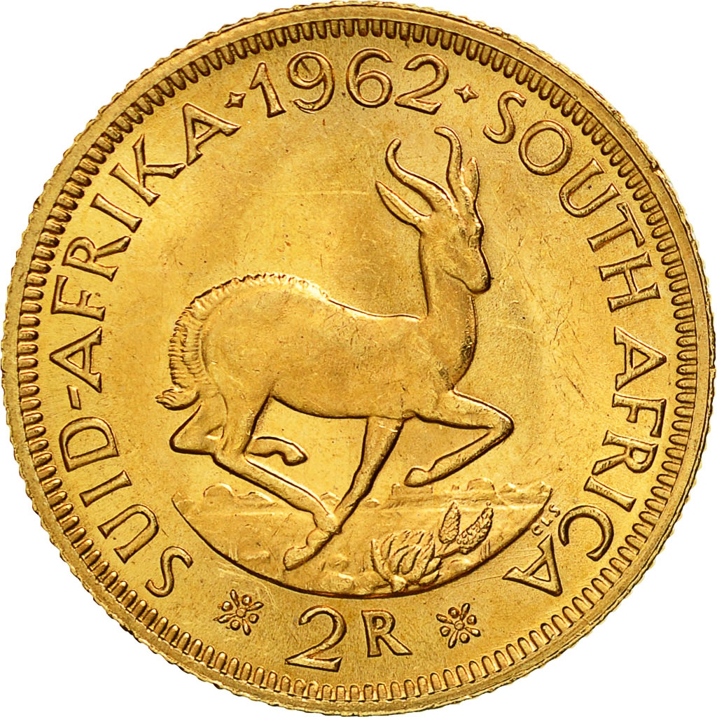 Coin, South Africa, 2 Rand, 1962, MS(63), Gold, KM:64