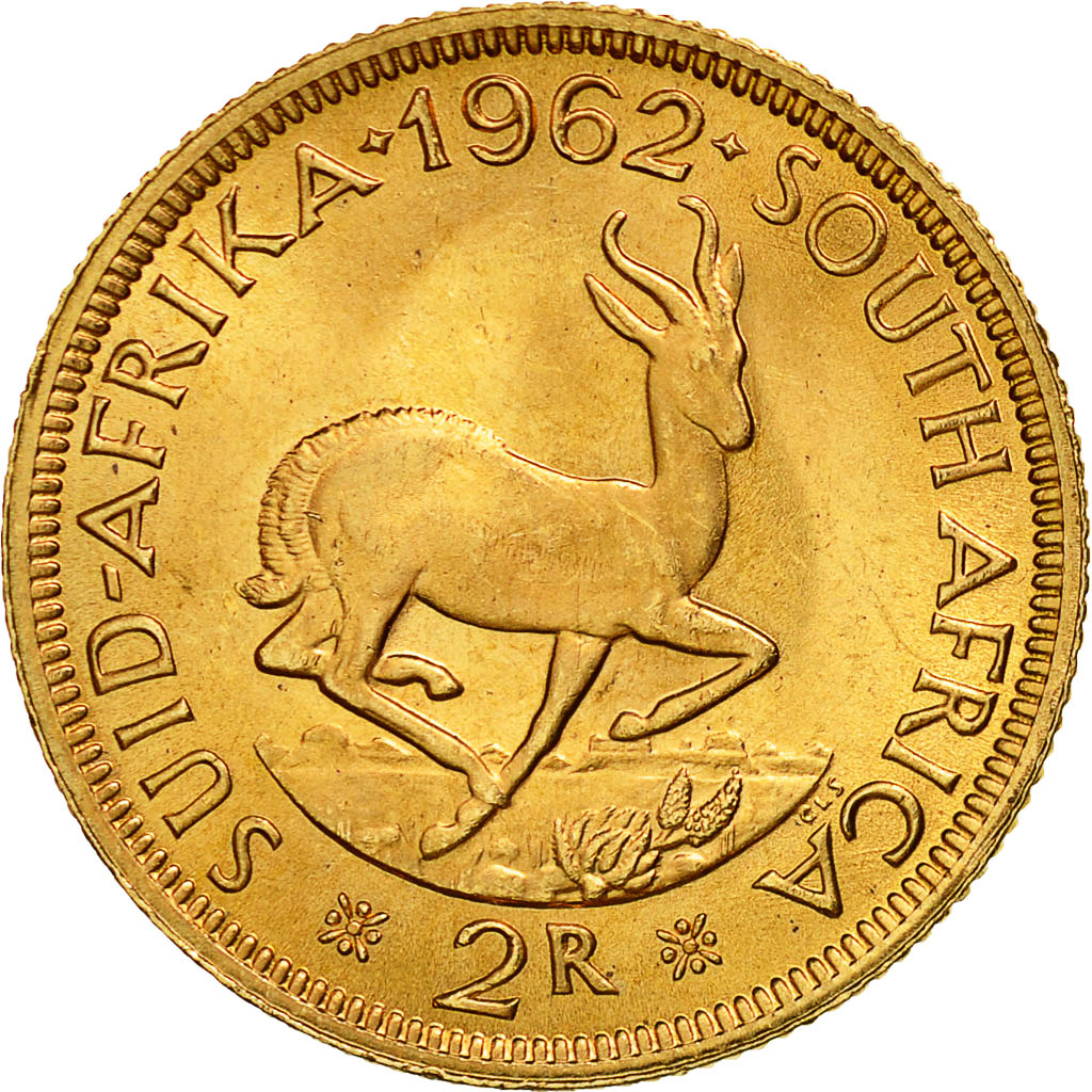 Coin, South Africa, 2 Rand, 1962, MS(63), Gold, KM:64
