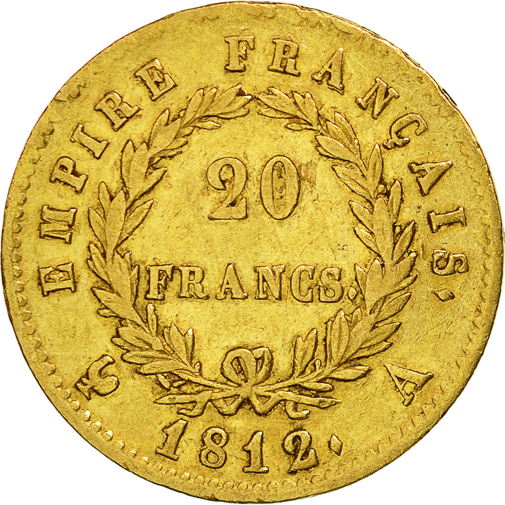 Coin, France, Napoléon I, 20 Francs, 1812, Paris, EF(40-45), Gold, KM:695.1