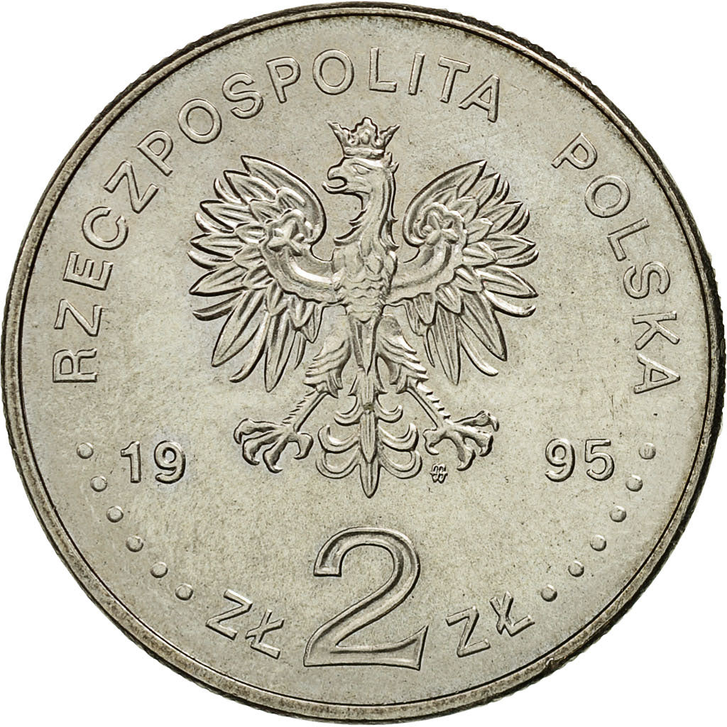 Poland, 2 Zlote, 1995, MS(63), Copper-nickel, KM:285