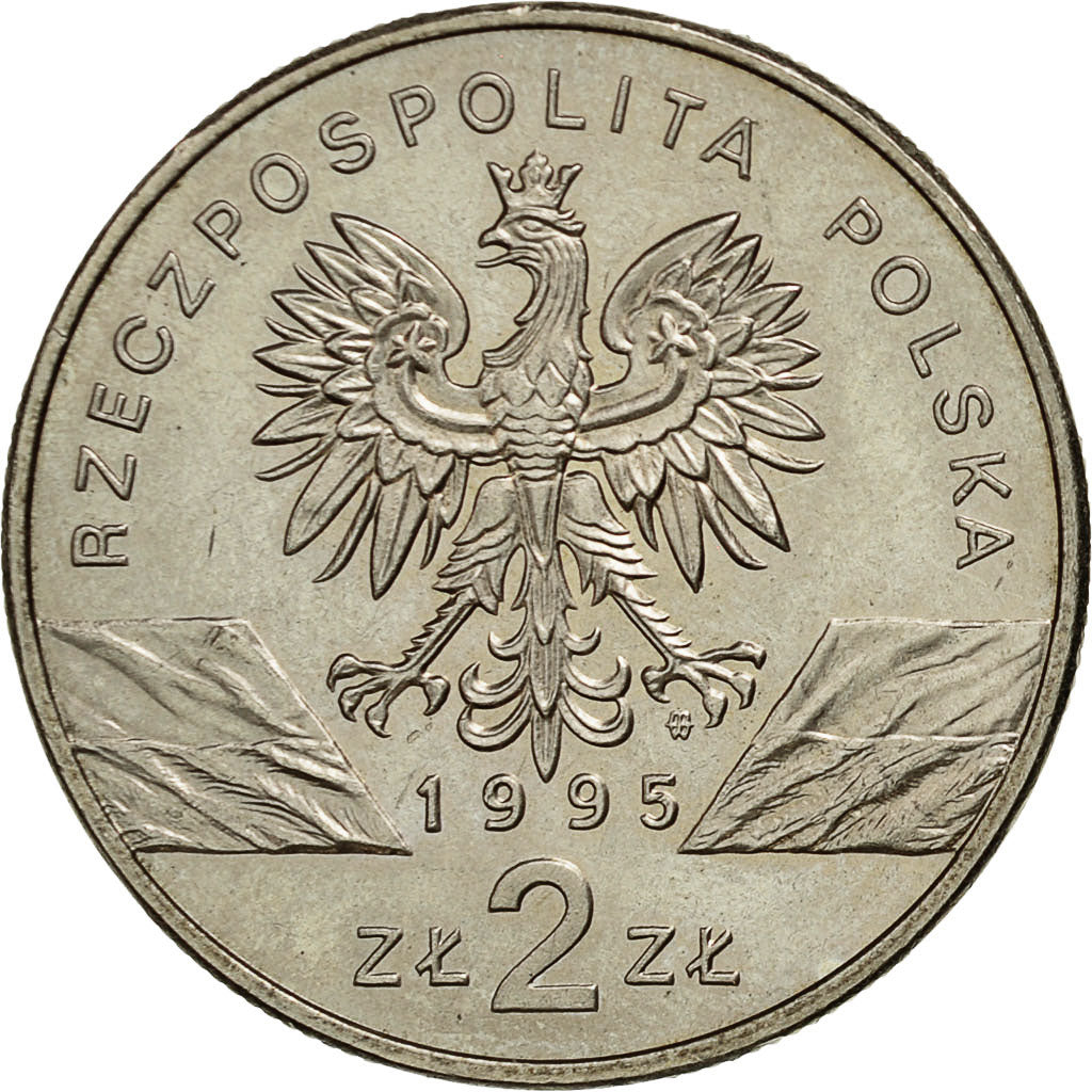 Poland, 2 Zlote, 1995, MS(63), Copper-nickel, KM:289