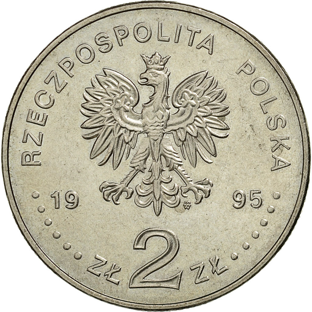 Poland, 2 Zlote, 1995, MS(63), Copper-nickel, KM:300
