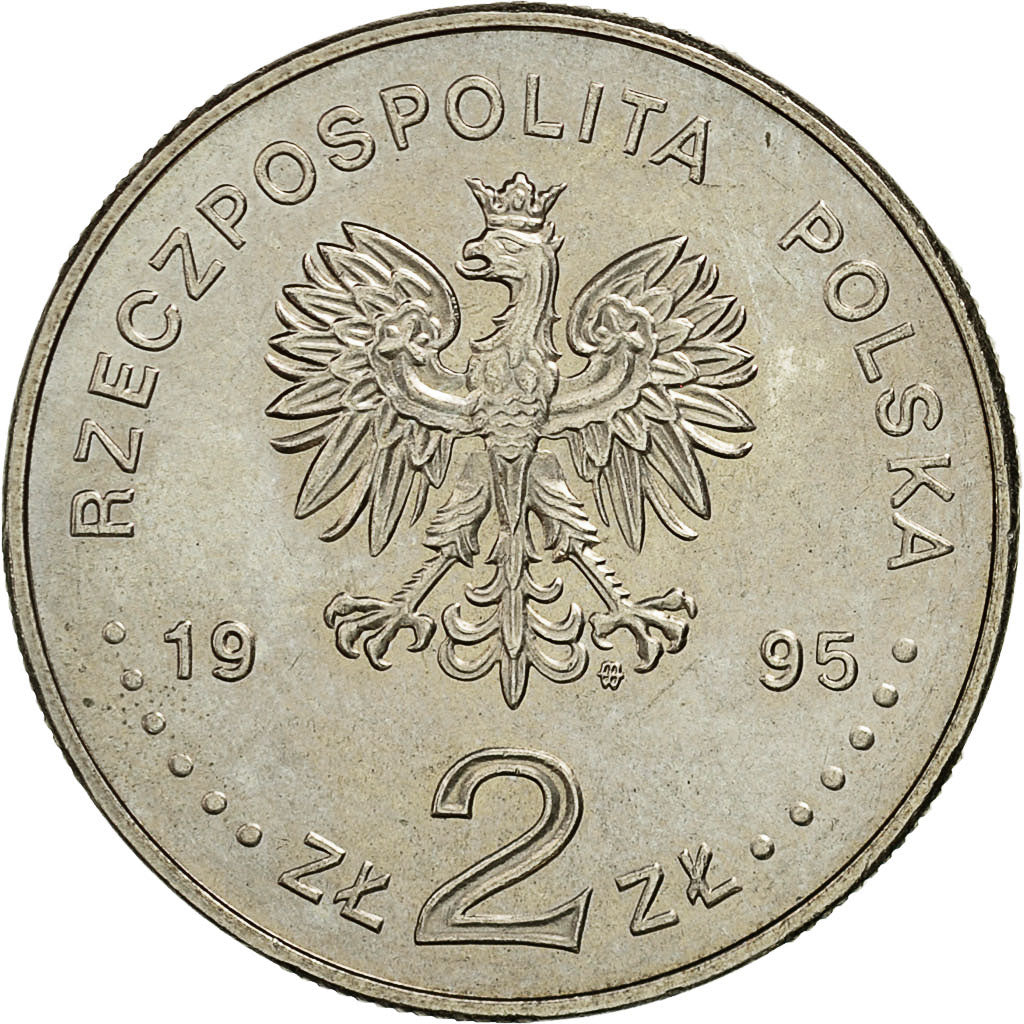 Coin, Poland, 2 Zlote, 1995, MS(63), Copper-nickel, KM:303
