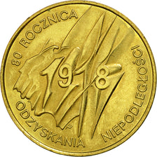 Coin, Poland, 2 Zlote, 1998, MS(63), Brass, KM:349