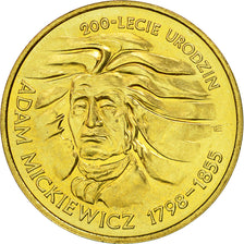 Coin, Poland, 2 Zlote, 1998, MS(63), Brass, KM:352