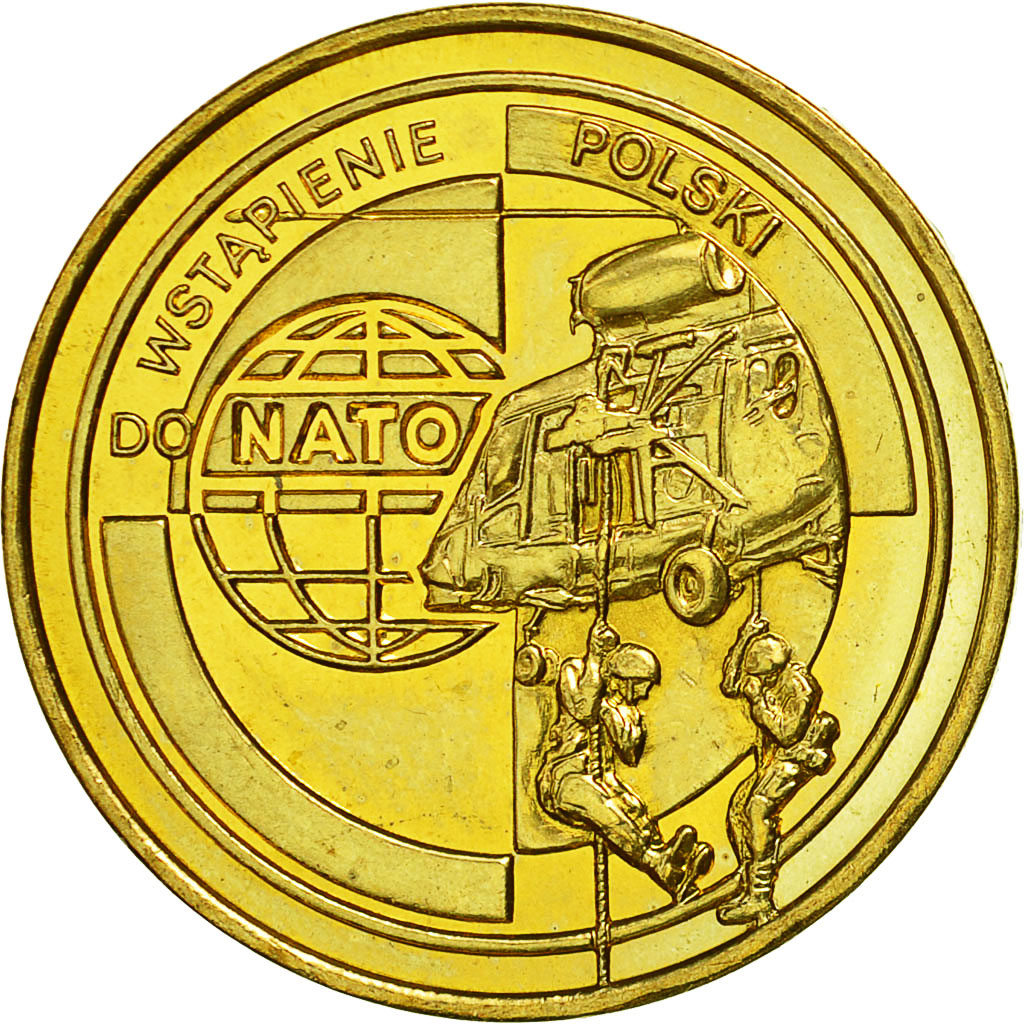 Coin, Poland, 2 Zlote, 1999, MS(63), Brass, KM:357