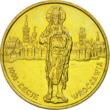 Coin, Poland, 2 Zlote, 2000, MS(63), Brass, KM:389