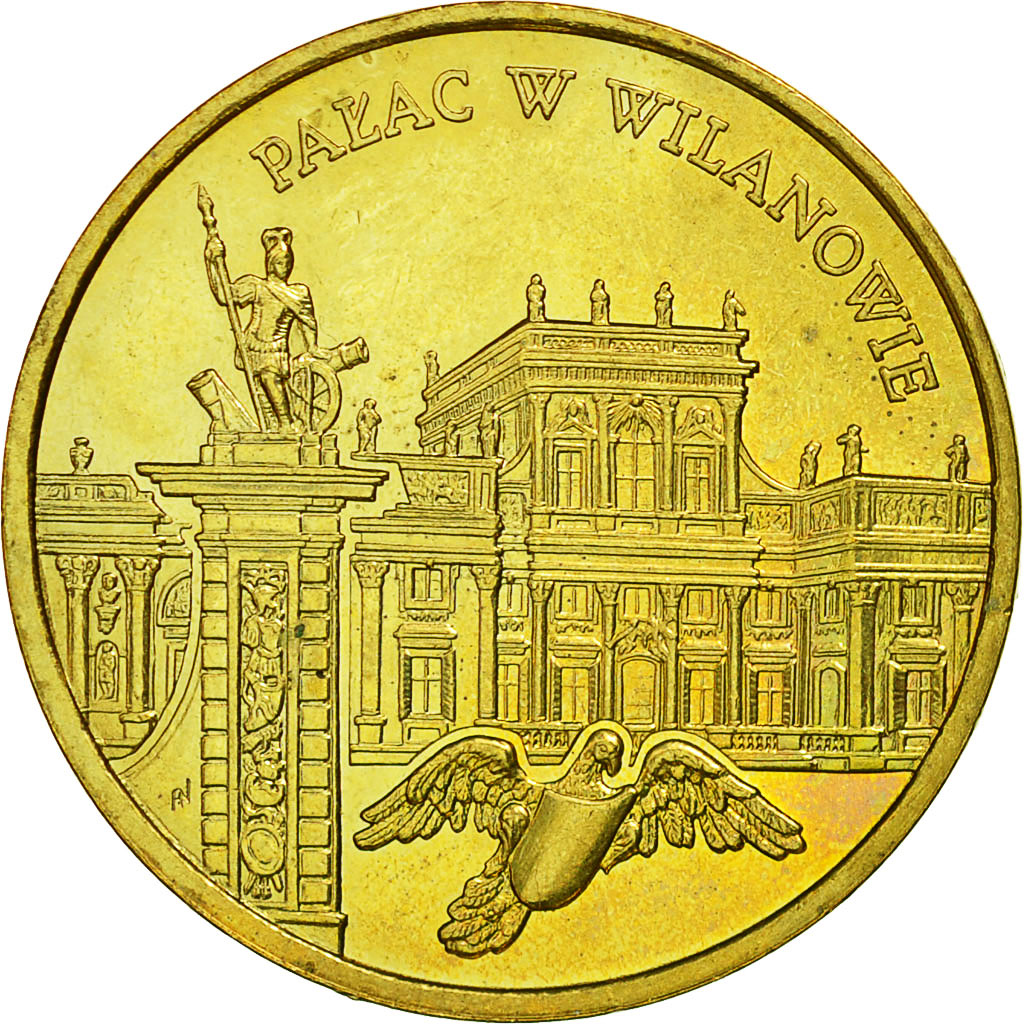 Coin, Poland, 2 Zlote, 2000, MS(63), Brass, KM:390