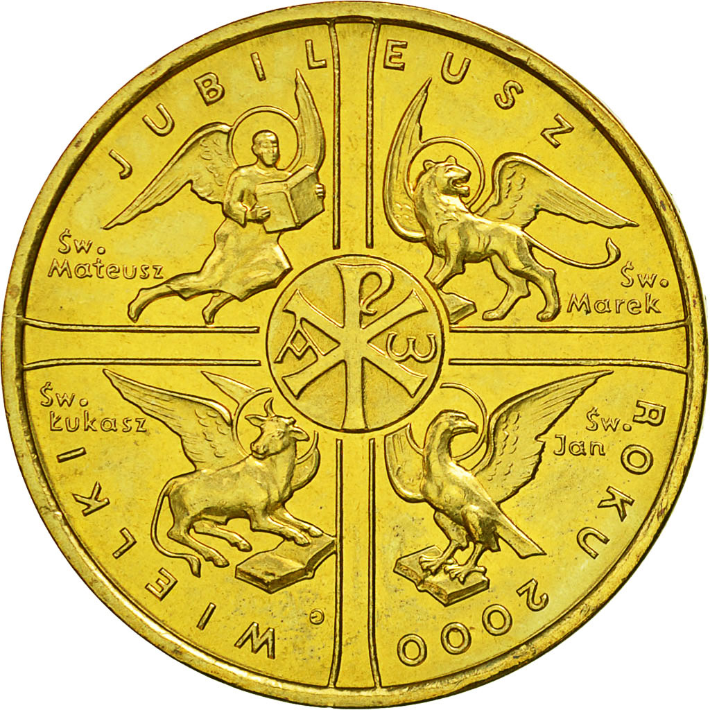 Coin, Poland, 2 Zlote, 2000, Warsaw, MS(63), Brass, KM:376