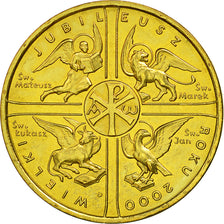 Coin, Poland, 2 Zlote, 2000, Warsaw, MS(63), Brass, KM:376