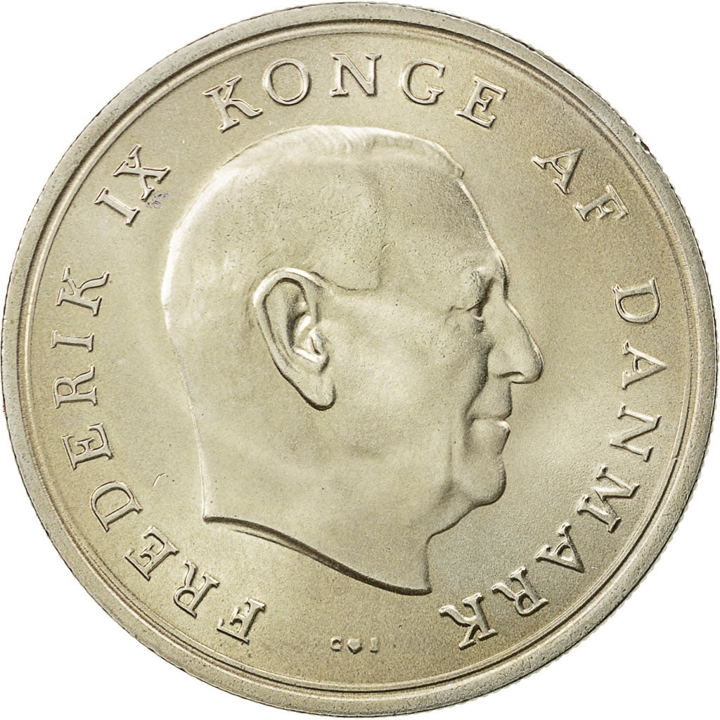 Moneta, Danimarca, Frederik IX, 10 Kroner, 1967, Copenhagen, SPL, Argento