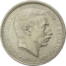 Coin, Denmark, Christian X, 2 Kroner, 1930, Copenhagen, AU(55-58), Silver