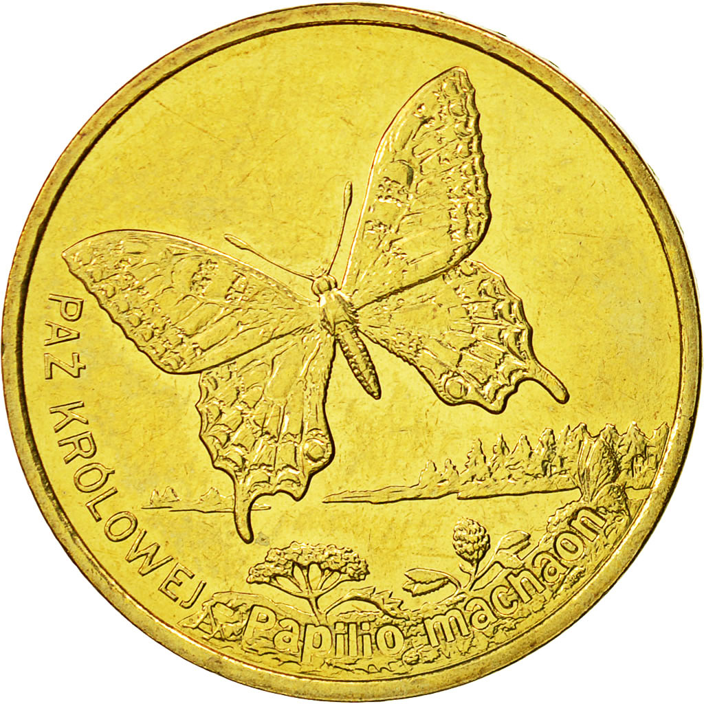Coin, Poland, 2 Zlote, 2001, Warsaw, AU(55-58), Brass, KM:414