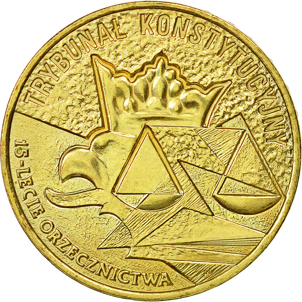 Coin, Poland, 2 Zlote, 2001, Warsaw, AU(55-58), Brass, KM:412