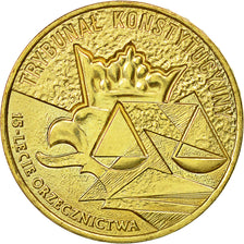 Coin, Poland, 2 Zlote, 2001, Warsaw, AU(55-58), Brass, KM:412