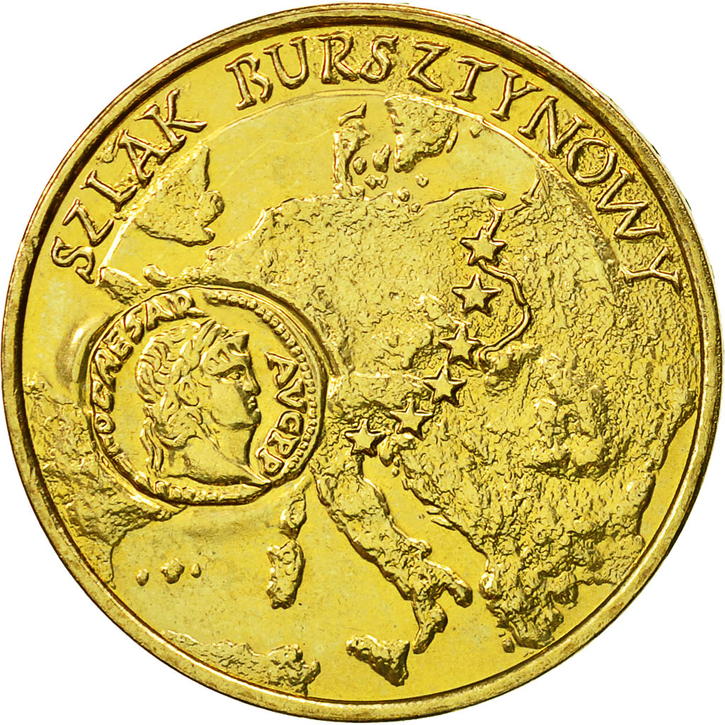 Coin, Poland, 2 Zlote, 2001, Warsaw, AU(55-58), Brass, KM:410