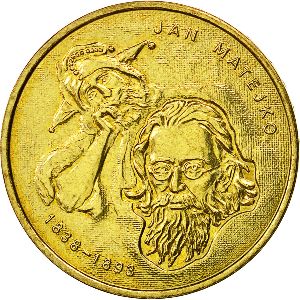 Coin, Poland, 2 Zlote, 2002, Warsaw, AU(55-58), Brass, KM:444