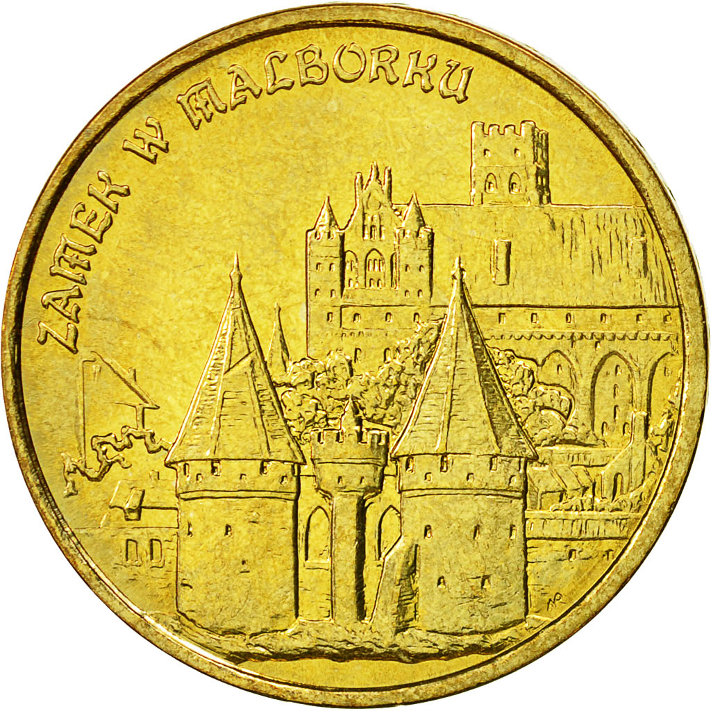 Coin, Poland, 2 Zlote, 2002, Warsaw, AU(55-58), Brass, KM:443