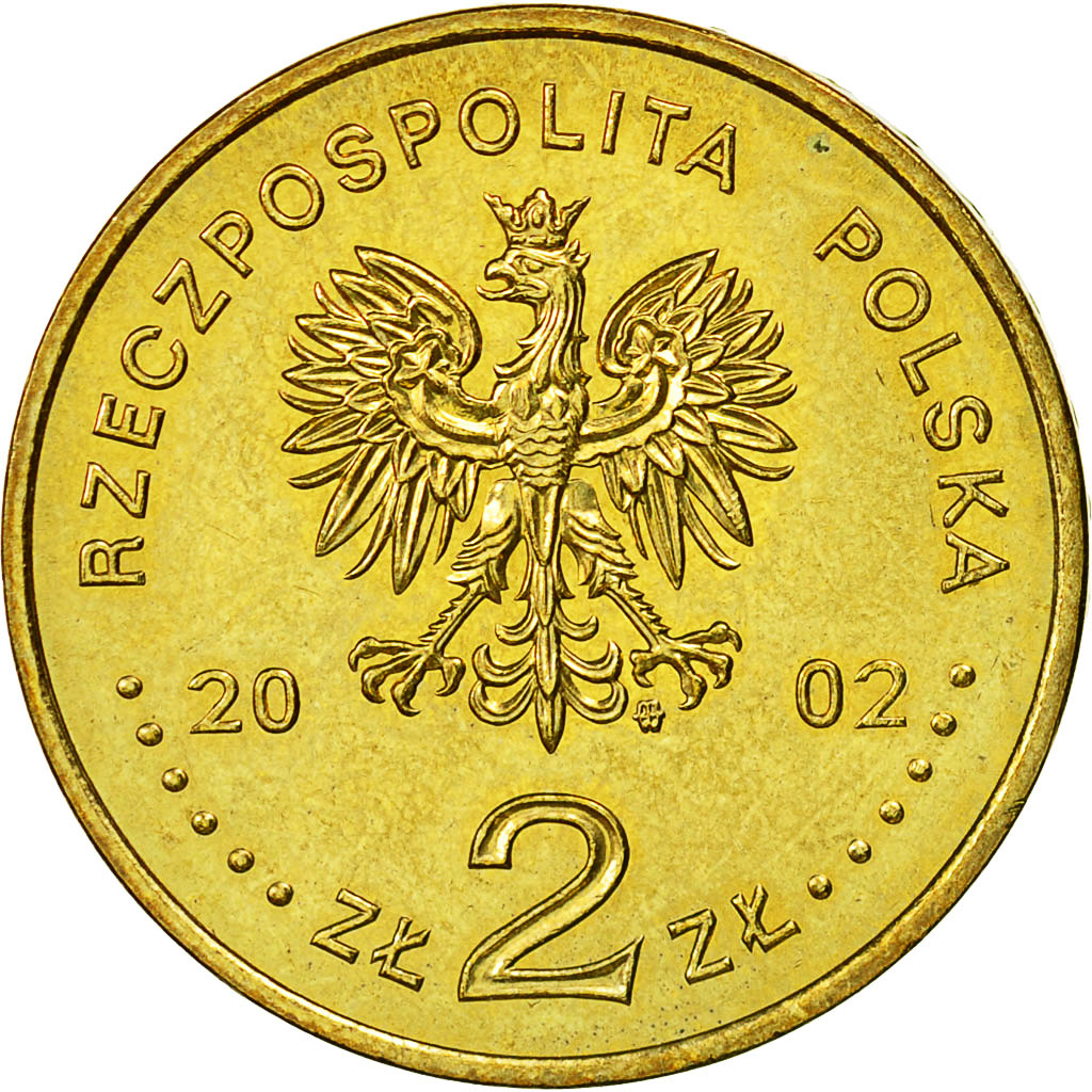 Moneta, Polonia, 2 Zlote, 2002, Warsaw, SPL-, Ottone, KM:439