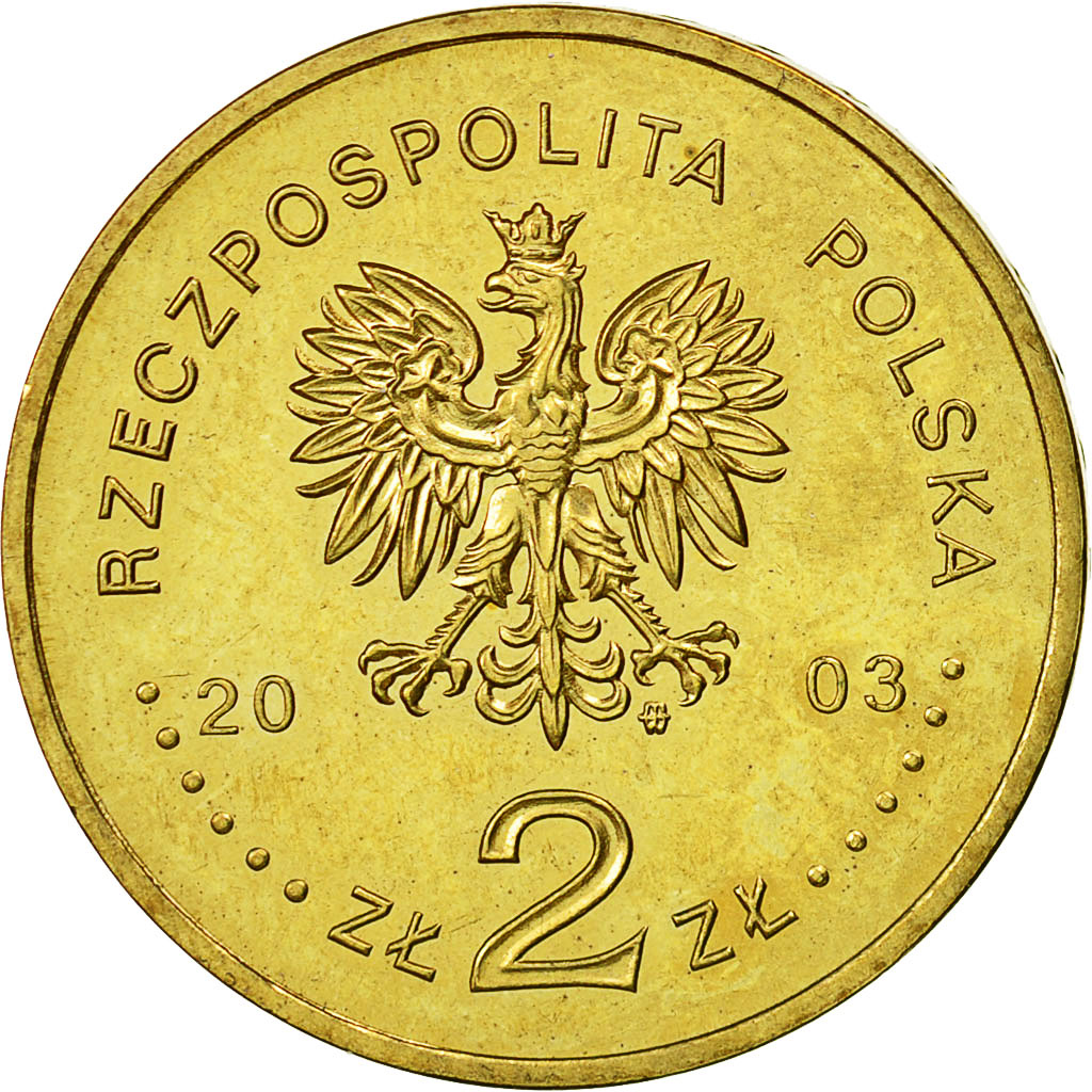 Münze, Polen, 2 Zlote, 2002, Warsaw, VZ, Messing, KM:455
