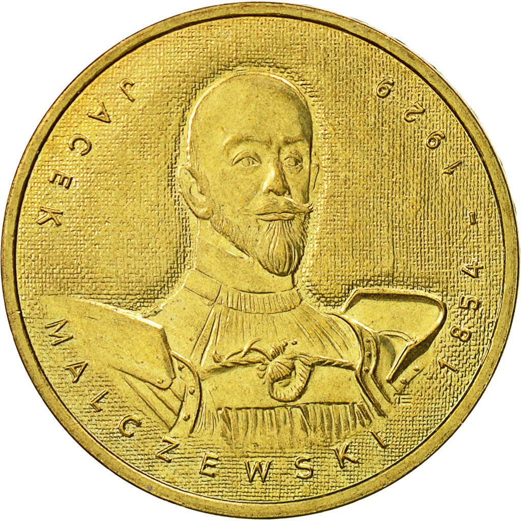 Poland, 2 Zlote, 2003, Warsaw, AU(55-58), Brass, KM:477