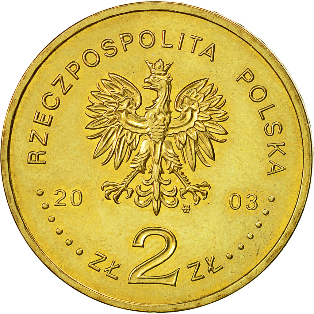 Monnaie, Pologne, 2 Zlote, 2003, Warsaw, SUP, Laiton, KM:451
