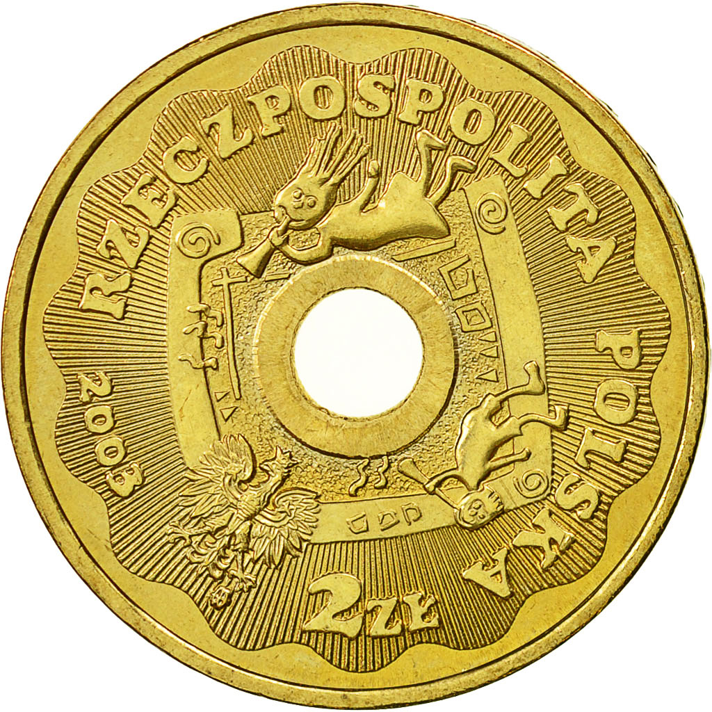 Monnaie, Pologne, 2 Zlote, 2003, Warsaw, SUP, Laiton, KM:446