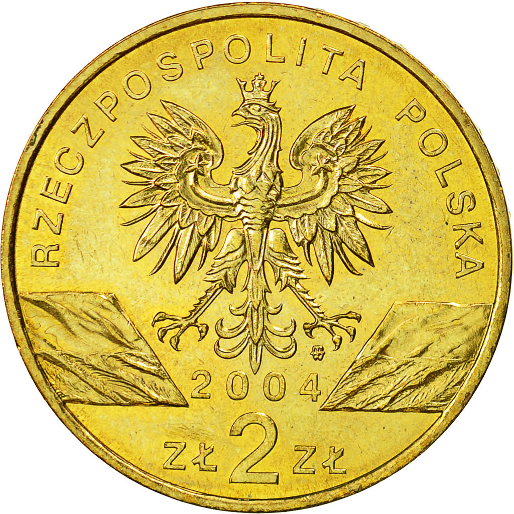 Moneda, Polonia, 2 Zlote, 2004, Warsaw, EBC, Latón, KM:464
