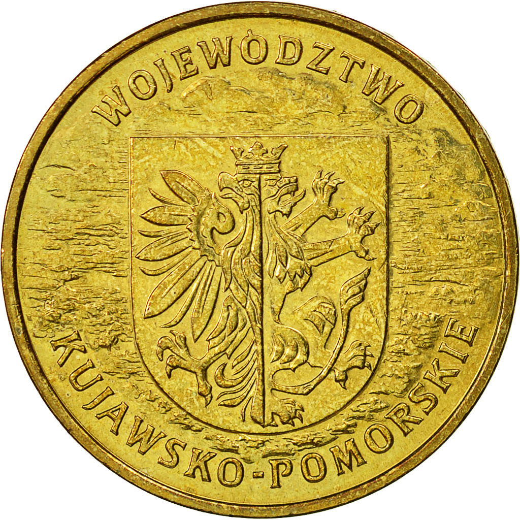 Coin, Poland, 2 Zlote, 2004, Warsaw, AU(55-58), Brass, KM:485