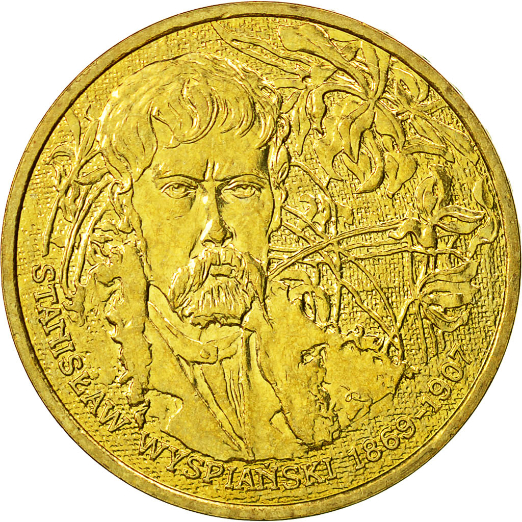 Coin, Poland, 2 Zlote, 2004, Warsaw, AU(55-58), Brass, KM:512